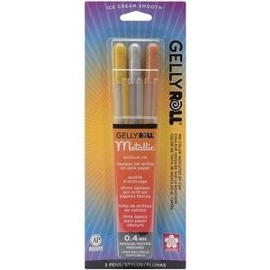 Simon Says Stamp! Sakura METALLIC GELLY ROLL 3 Pack Medium Point Pens 57387