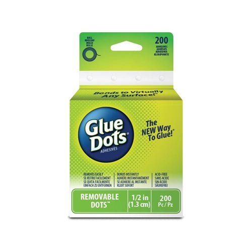 Simon Says Stamp! 200 Glue Dots 0.5 INCH REMOVABLE Roll Adhesive Green