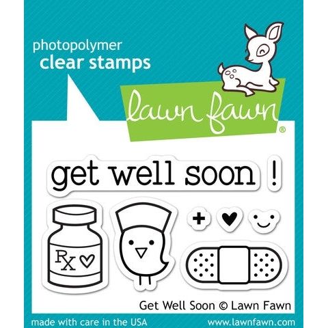 Lawn Fawn Get Well Soon Clear Stamps LF682