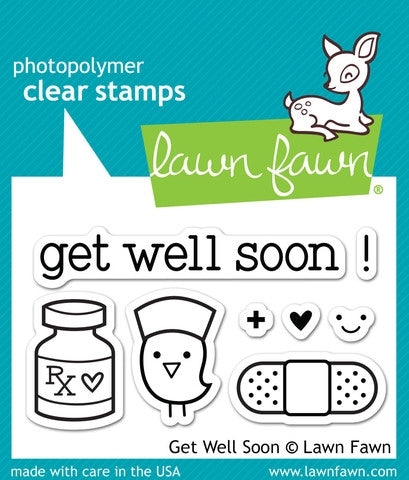 Lawn Fawn Get Well Soon Clear Stamps LF682