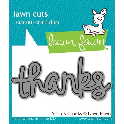 Simon Says Stamp! Lawn Fawn SCRIPTY THANKS Lawn Cuts Die LF690