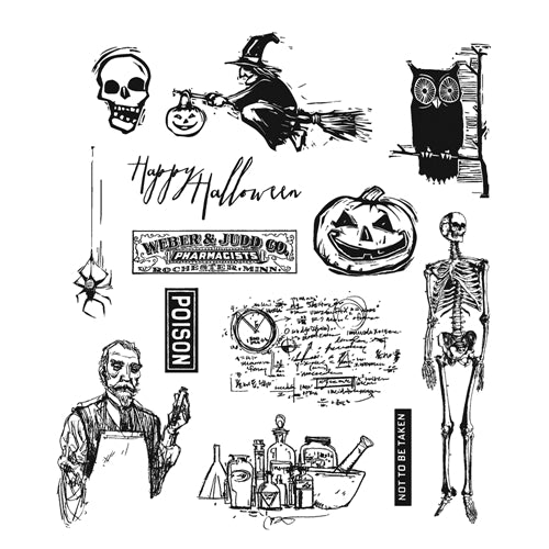 Simon Says Stamp! Tim Holtz Cling Rubber Stamps MINI HALLOWEEN 4 CMS198