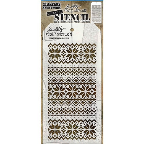 Simon Says Stamp! Tim Holtz Layering Stencil HOLIDAY KNIT THS028