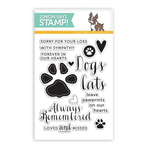 Simon Says Stamp! Simon Says Clear Stamps PAWPRINTS ON OUR HEARTS sss101425