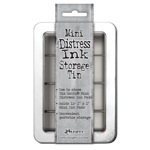 SPECIAL BUNDLE Includes: Ranger Tim Holtz Mini Distress Ink Pads Kit #13  PLUS Distress Mini Ink Storage Tin