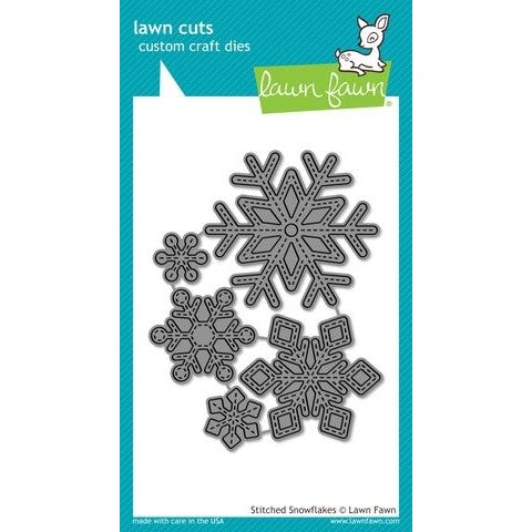 Simon Says Stamp! Lawn Fawn STITCHED SNOWFLAKES Lawn Cuts Dies LF775