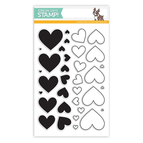 Simon Says Stamp! Simon Says Clear Stamps TONS OF HEARTS sss101451