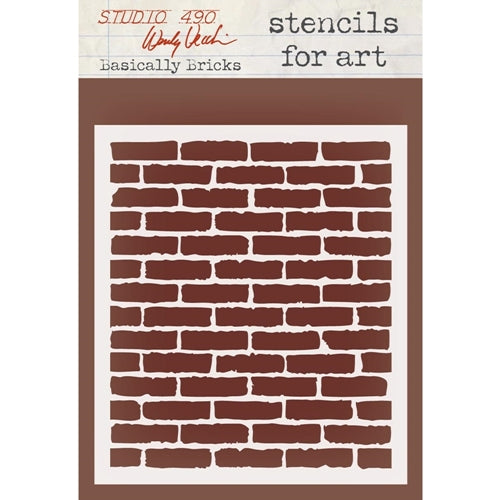 Simon Says Stamp! Wendy Vecchi Stencils For Art BASICALLY BRICKS WVSFA032