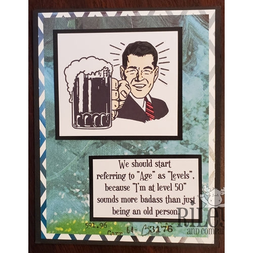 Simon Says Stamp! Riley and Company Funny Bones DIP IT IN CHOCOLATE Cling Rubber Stamp RWD 087
