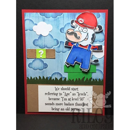 Simon Says Stamp! Riley and Company Funny Bones DIP IT IN CHOCOLATE Cling Rubber Stamp RWD 087