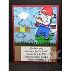 Simon Says Stamp! Riley and Company Funny Bones DIP IT IN CHOCOLATE Cling Rubber Stamp RWD 087