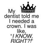 Simon Says Stamp! Riley and Company Funny Bones MY DENTIST TOLD ME Cling Rubber Stamp RWD 206