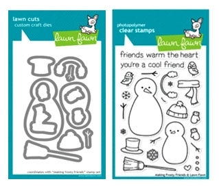 Simon Says Stamp! Lawn Fawn SET LF214MFF MAKING FROSTY FRIENDS Clear Stamps And Dies