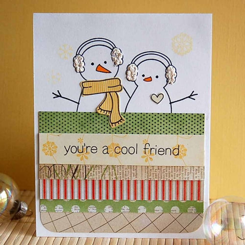 Simon Says Stamp! Lawn Fawn SET LF214MFF MAKING FROSTY FRIENDS Clear Stamps And Dies