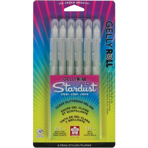 Simon Says Stamp! Sakura STARDUST 6 Clear Glitter Pens 57906