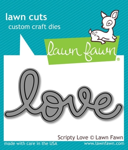 Simon Says Stamp! Lawn Fawn SCRIPTY LOVE Lawn Cuts Die LF794