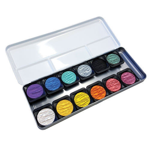 Finetec MICA WATERCOLOR PEARLESCENT Paint 12 Set F1200