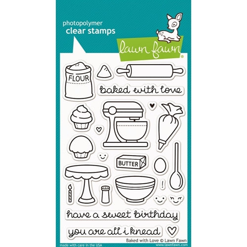 Simon Says Stamp! Lawn Fawn BAKED WITH LOVE Clear Stamps LF805