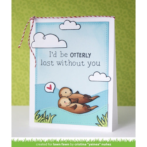 Simon Says Stamp! Lawn Fawn SET LF215Y5 OTTERLY GREAT BIRTHDAY Clear Stamps And Dies