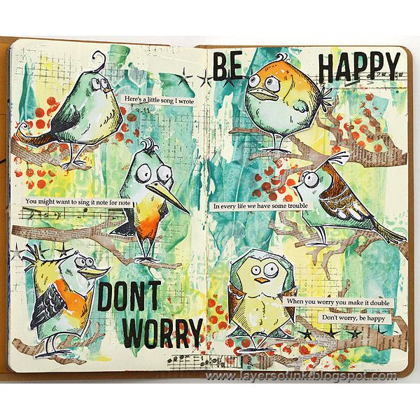 Simon Says Stamp! Tim Holtz Cling Rubber Stamps BIRD CRAZY cms212