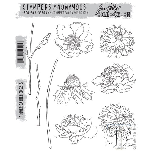 Simon Says Stamp! Tim Holtz Cling Rubber Stamps FLOWER GARDEN cms215