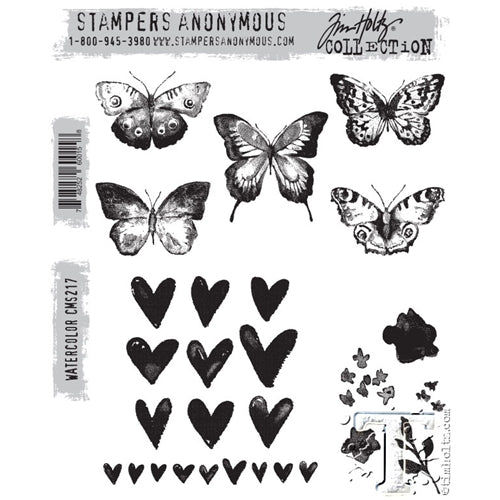 Simon Says Stamp! Tim Holtz Cling Rubber Stamps WATERCOLOR cms217