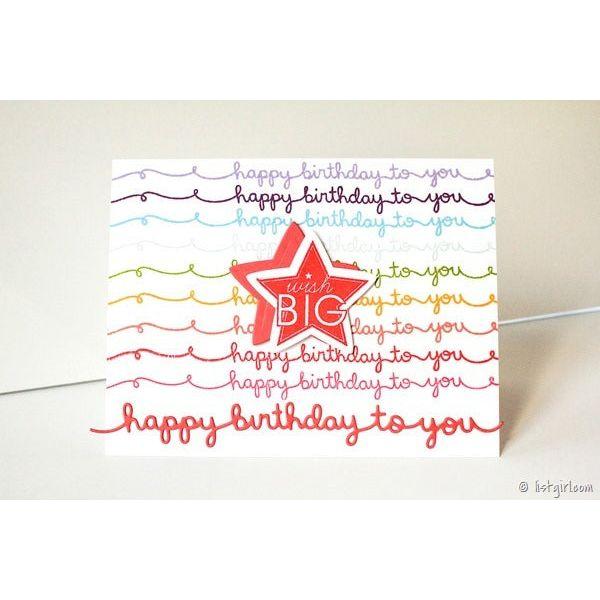 Simon Says Stamp! Lawn Fawn HAPPY BIRTHDAY BORDER Lawn Cuts Dies LF852