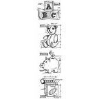 Simon Says Stamp! Tim Holtz Mini Blueprints Strip CHILDHOOD Cling Rubber Stamps THMB023