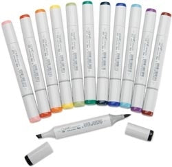 Simon Says Stamp! Copic 12 Bold BASIC SKETCH MARKER SET Colors