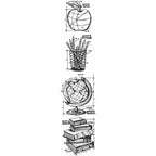 Simon Says Stamp! Tim Holtz Mini Blueprints Strip SCHOOLHOUSE Cling Rubber Stamps THMB024