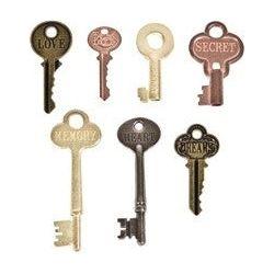 Simon Says Stamp! Tim Holtz Idea-ology WORD KEYS Charm Hardware Altered Art TH92680