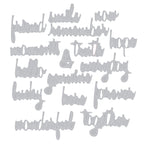 Simon Says Stamp! Tim Holtz Sizzix FRIENDSHIP WORDS SCRIPT Thinlits Die 660225