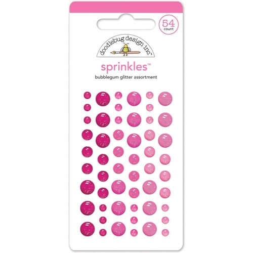 Simon Says Stamp! Doodlebug BUBBLEGUM GLITTER Sprinkles Enamel Dots 4534