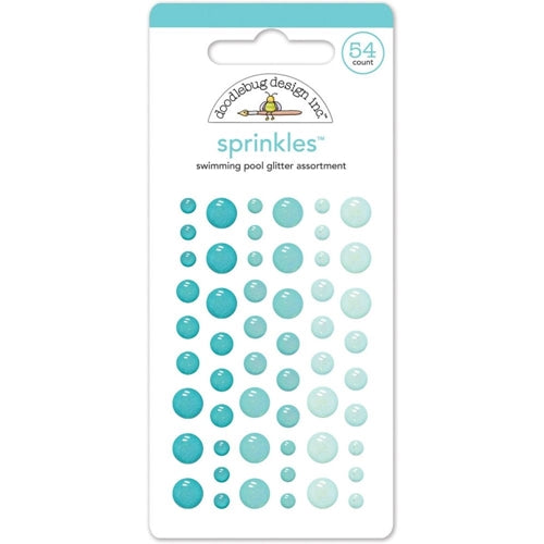 Simon Says Stamp! Doodlebug SWIMMING POOL GLITTER Sprinkles Enamel Dots 4539