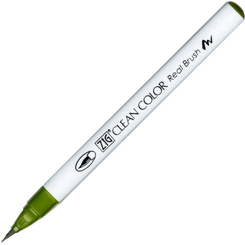 Simon Says Stamp! Zig Clean Color Real Brush Marker OLIVE GREEN RB6000AT043