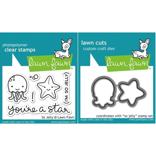 Simon Says Stamp! Lawn Fawn Set LF15SJY JELLY STAR Clear Stamps and Dies