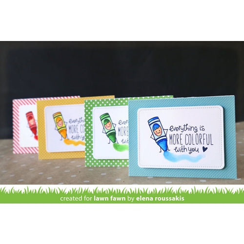 Simon Says Stamp! Lawn Fawn Set LF15CMW CRAYON Clear Stamps and Dies