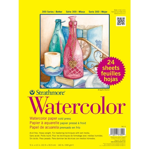 Simon Says Stamp! Strathmore WATERCOLOR 9x12 PAD 24 Sheets 373091