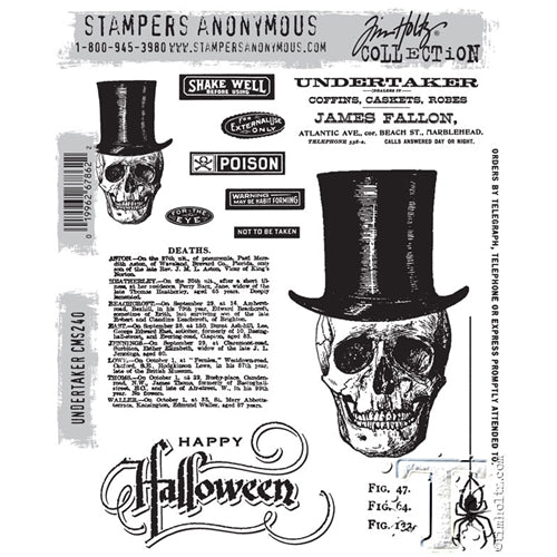 Simon Says Stamp! Tim Holtz Cling Rubber Stamps UNDERTAKER CMS240