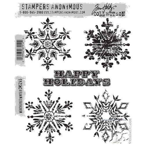 Simon Says Stamp! Tim Holtz Cling Rubber Stamps  WEATHERED WINTER CMS245