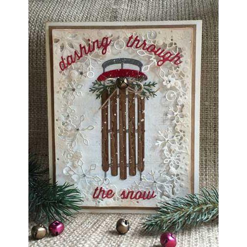 Simon Says Stamp! Memory Box DANCING SNOWFLAKE FRAME Craft Die 99281