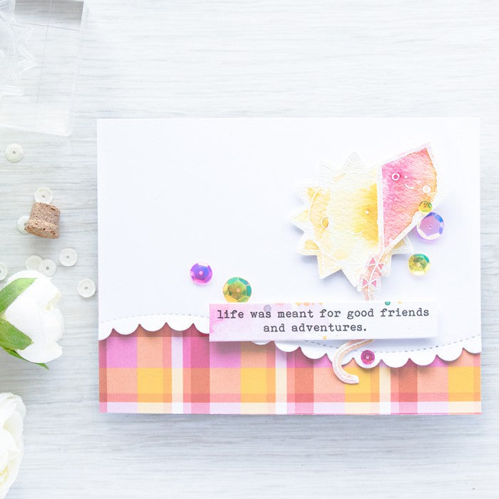 Simon Says Stamp! Simon Says Stamp WAVY SCALLOP STITCHES Wafer Dies s290