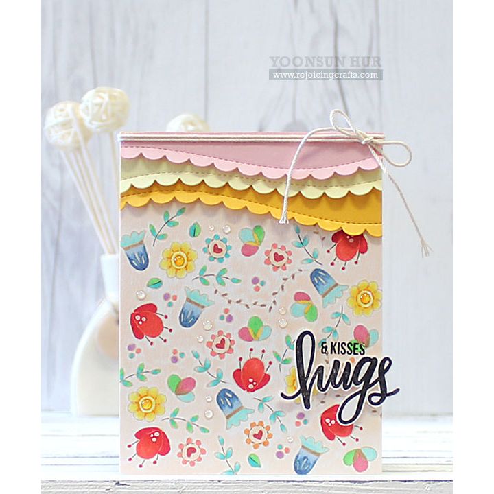 Simon Says Stamp! Simon Says Stamp WAVY SCALLOP STITCHES Wafer Dies s290