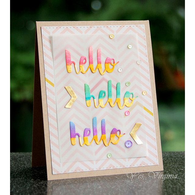 Simon Says Stamp! Simon Says Stamp PAINTED HELLO Wafer Die sssd111486