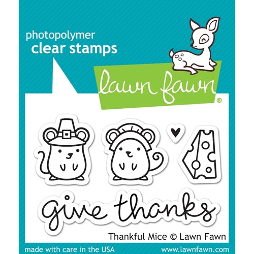 Simon Says Stamp! Lawn Fawn THANKFUL MICE Clear Stamps LF936