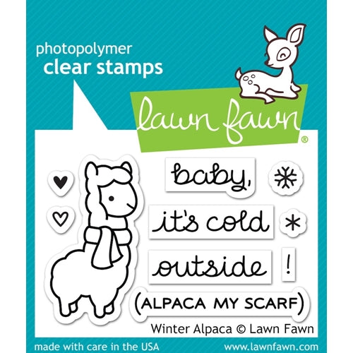 Simon Says Stamp! Lawn Fawn WINTER ALPACA Clear Stamps LF981