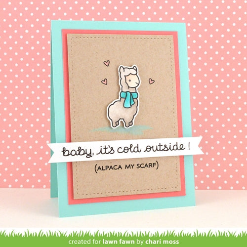 Simon Says Stamp! Lawn Fawn WINTER ALPACA Clear Stamps LF981