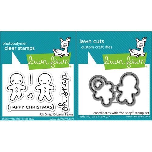 Simon Says Stamp! Lawn Fawn SET LF15SETOS GINGERBREAD Clear Stamps and Dies