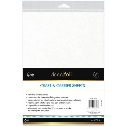 iCraft Deco Foil Craft & Carrier Sheets 11X17 6/Pkg-DF5628