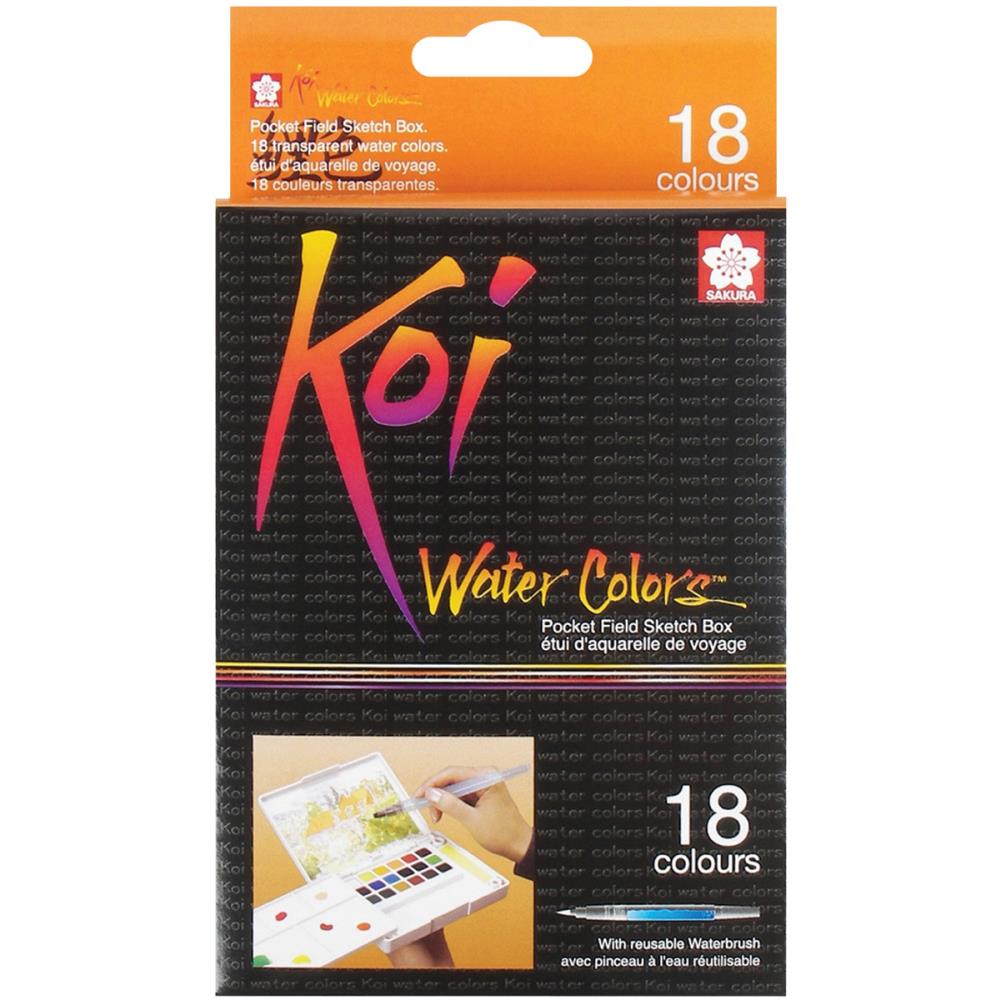 Koi Watercolor Pocket 18 Field Sketch Box